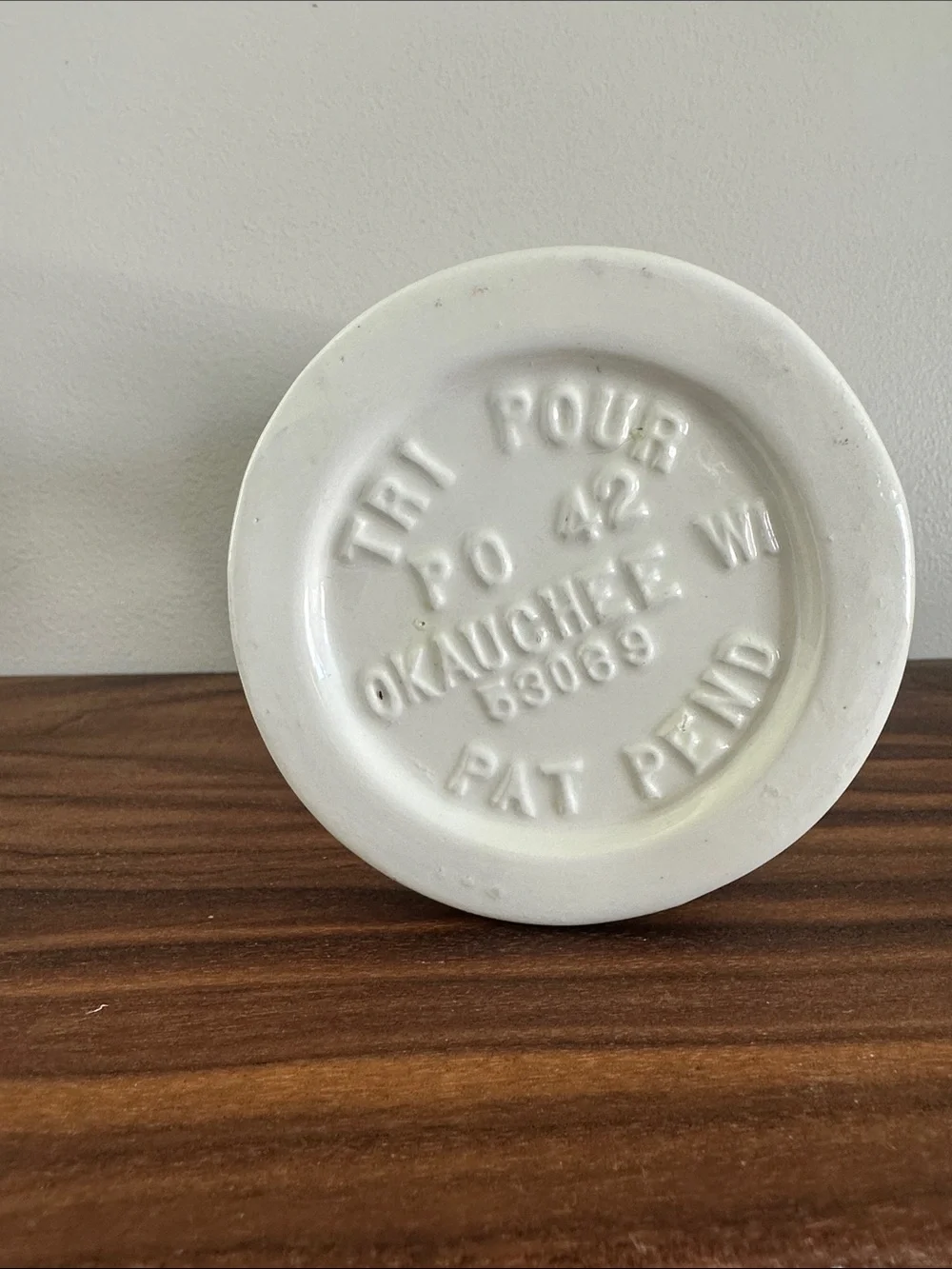 Vintage MCM Sculptural White Ceramic  “Tri Pour” Pottery Vase/Cup